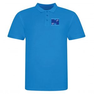 Sapphire Blue Cotton Polo Shirt (Adult)